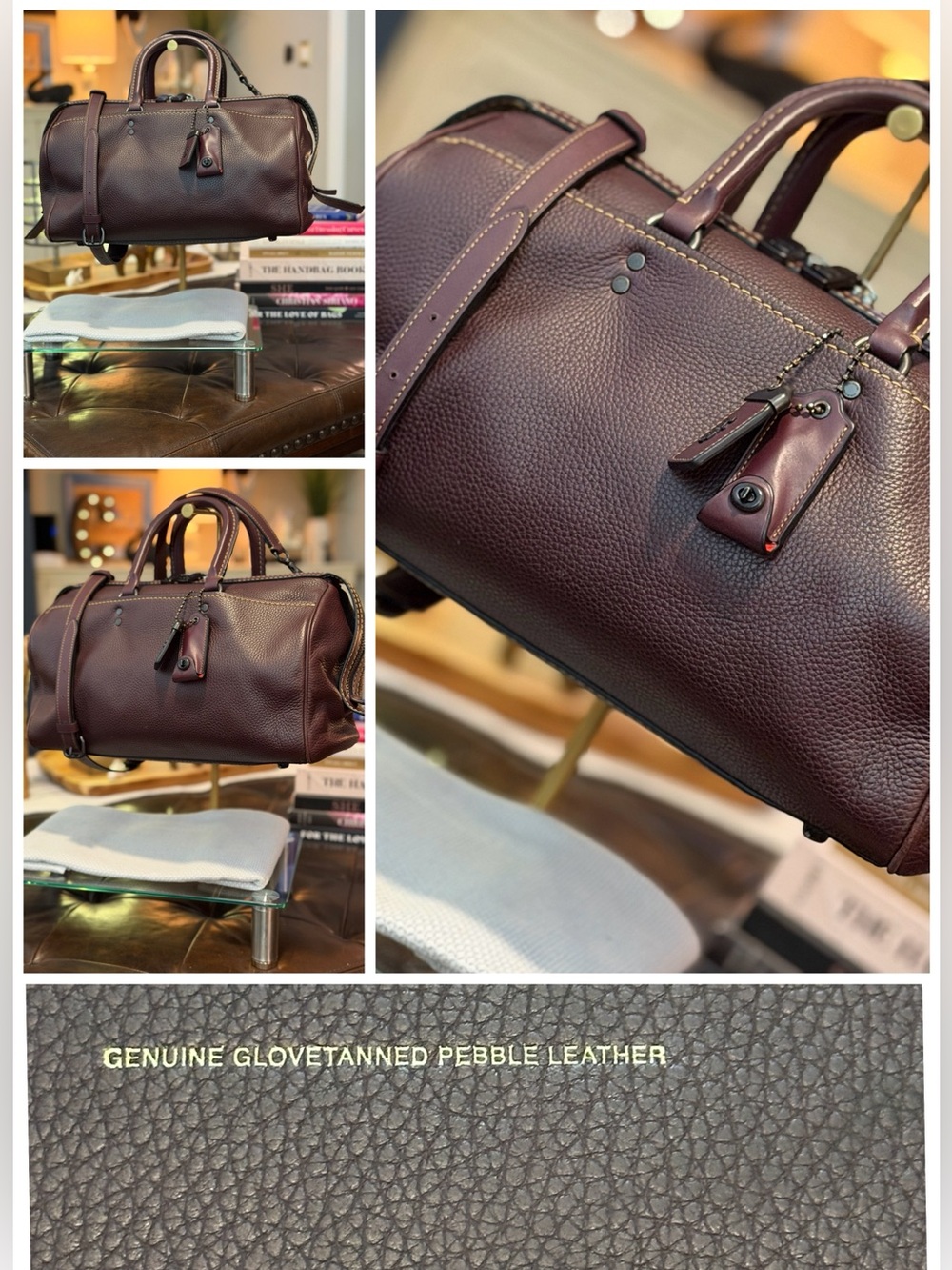 RESERVED - COACH 1941 Rogue 36 Satchel in Oxblood & Pewter w/Suede Interior HTF - Picture 4 of 17